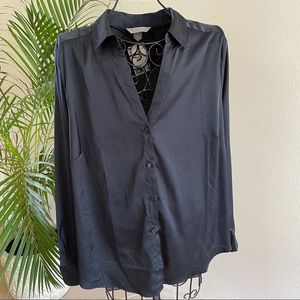 Satin button up